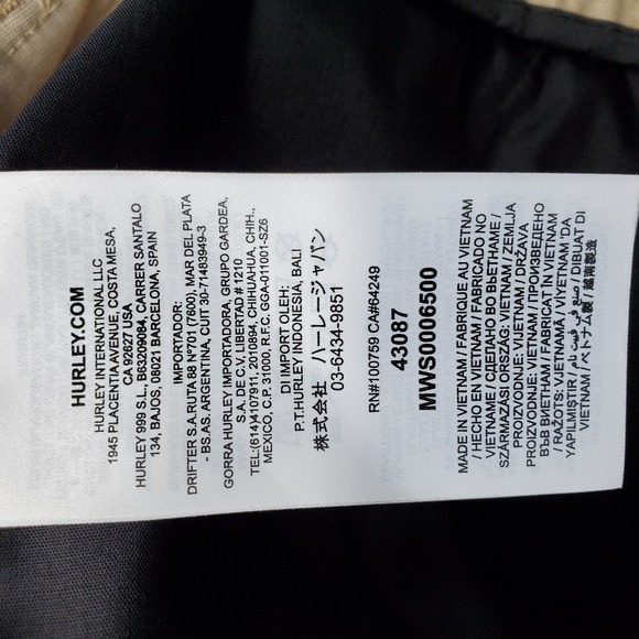 Hurley Golf Khaki Shorts Men 30 Tan 2-Way Stretch H2O-Dri Breathe 19" MWS0006500 - Picture 8 of 10